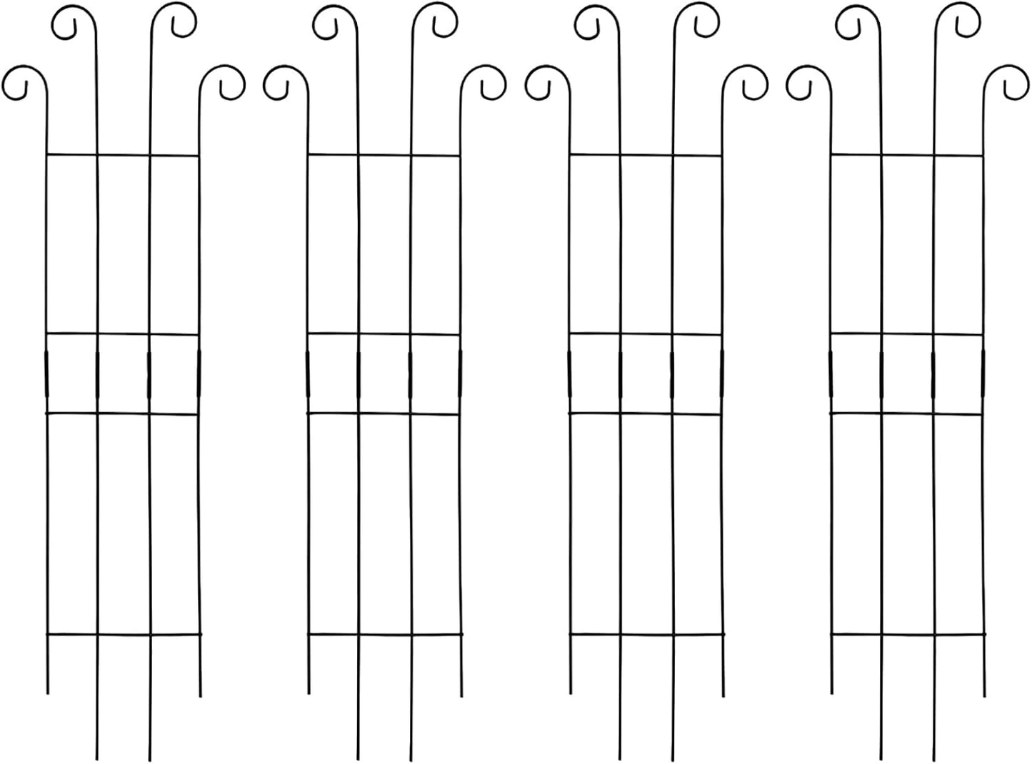4 Plant Trellis for Indoor Climbing Plants - Green Fan Trellis Metal Metal Flower Stand Garden Trellis | Heavy Duty Vertical Plant Support for Vegetables