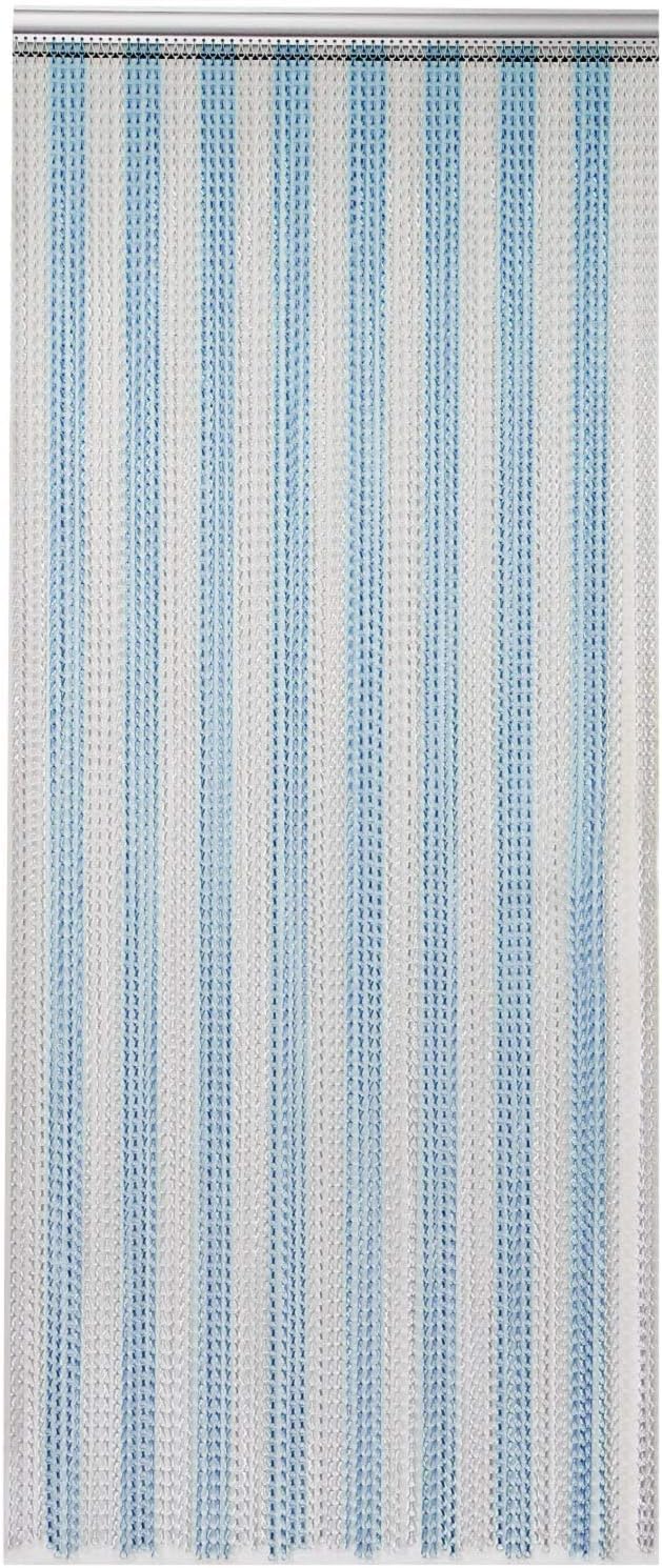 90cm x 200cm Premium Aluminium Fly Screen Chain Curtain - Heavy Duty Insect Door Screen for Restaurants, Homes & Shops - Adjustable Metal Fly Curtain with Easy Installation (Black)
