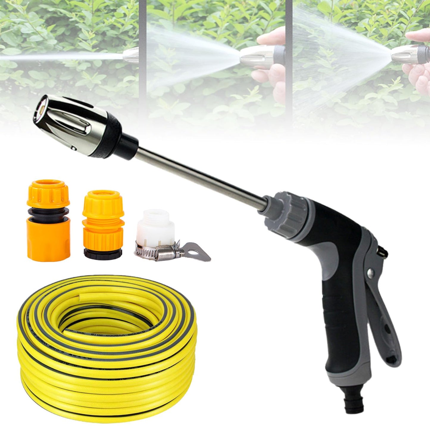 Waterblitz Pressure Washer, Water Blitz Pressure Washer for 1/2" Pipe, Various Spray Effects High-Pressure Nozzle with Accessories (Set D)