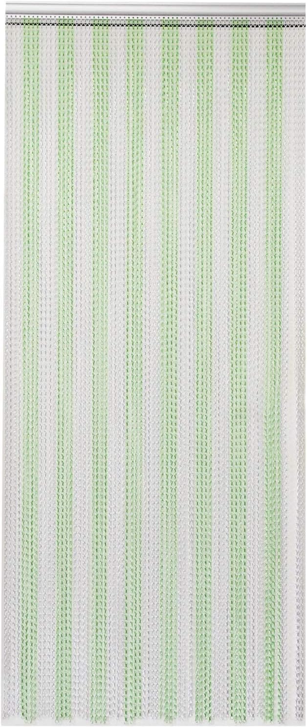 90cm x 200cm Premium Aluminium Fly Screen Chain Curtain - Heavy Duty Insect Door Screen for Restaurants, Homes & Shops - Adjustable Metal Fly Curtain with Easy Installation (Black)