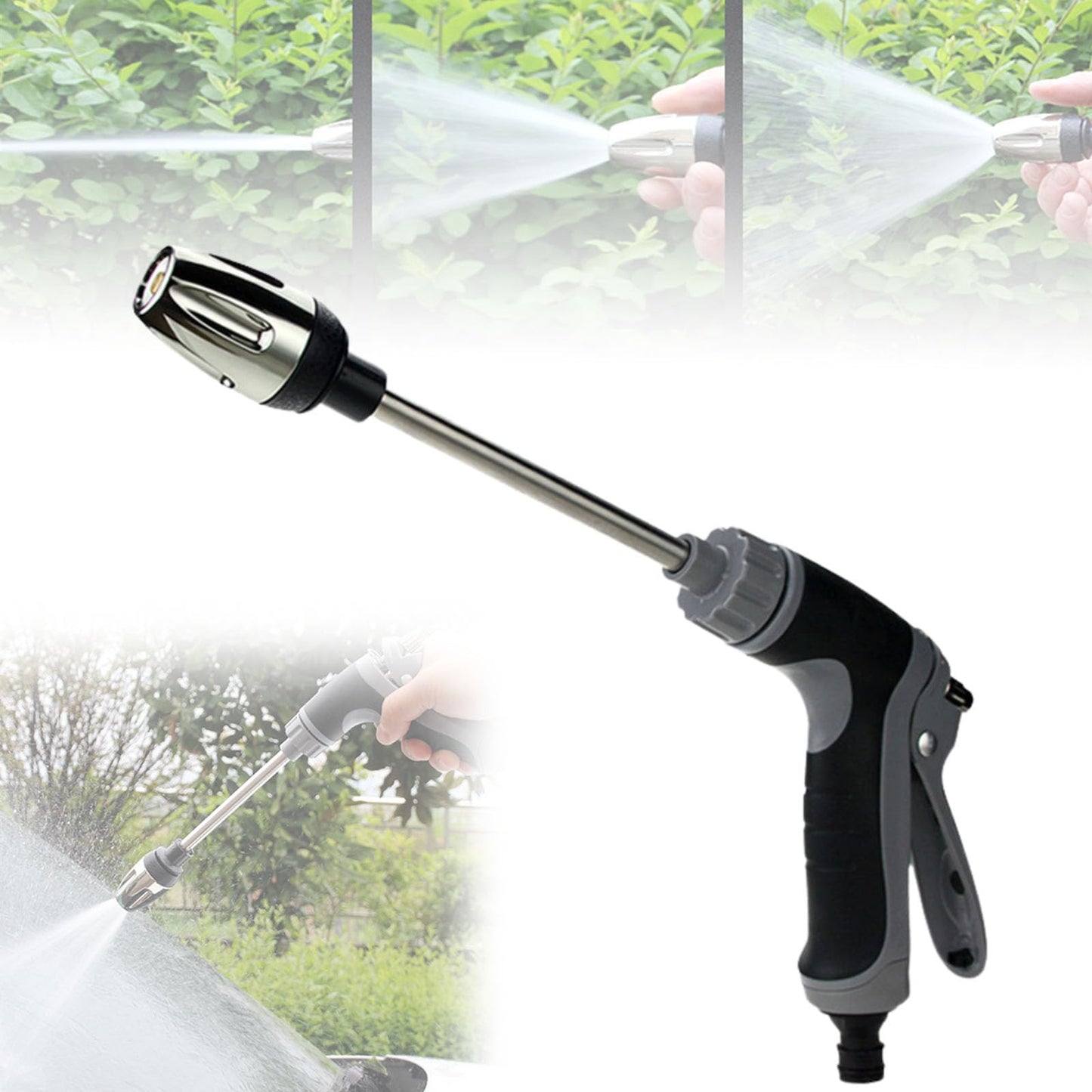 Waterblitz Pressure Washer, Water Blitz Pressure Washer for 1/2" Pipe, Various Spray Effects High-Pressure Nozzle with Accessories (Set D)